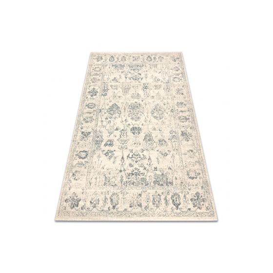 Villamatto ABBY Kukat klassinen beige / vihreä