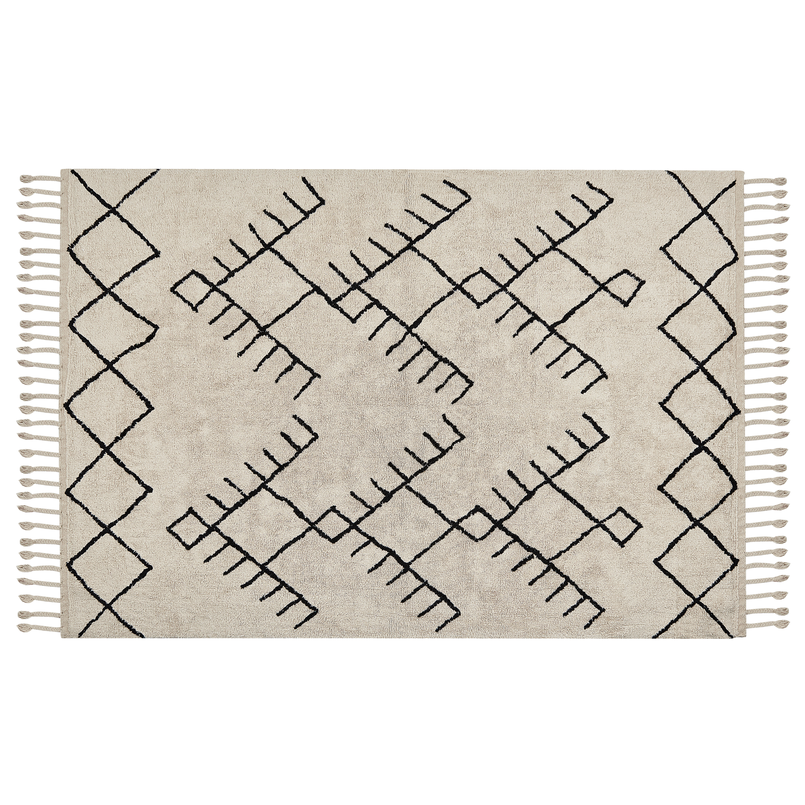 Matto ERLER Vaaleanbeige 140 x 200 cm Puuvilla