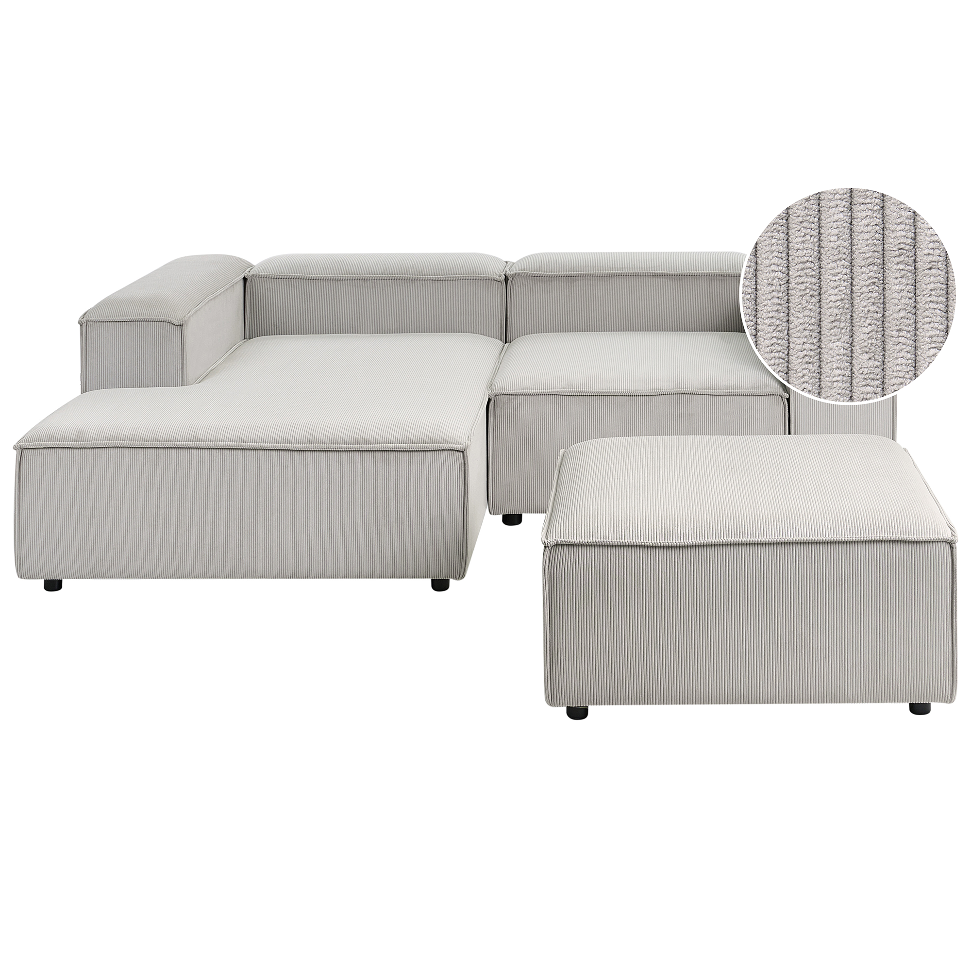 Moduulikulmasohva 3-istuttava ARDAL vakosametti Ruskeanharmaa Oikea