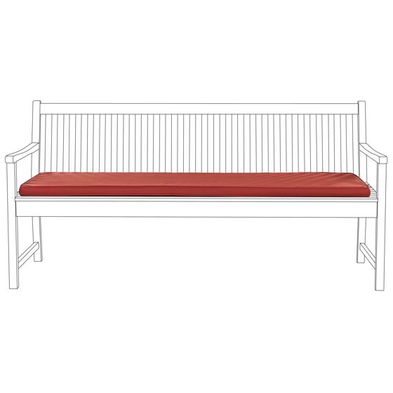Puutarhapenkin pehmuste VIVARA 169 x 50 cm Tummanpunainen