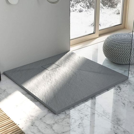 REA suihkuallas MAGNUM 90x90 harmaa, 90X90X2, 5CM