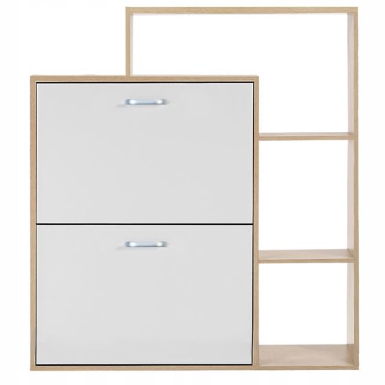 Kenkäkaappi, 2-lokeroinen kenkäteline, tilava lipasto eteiseen