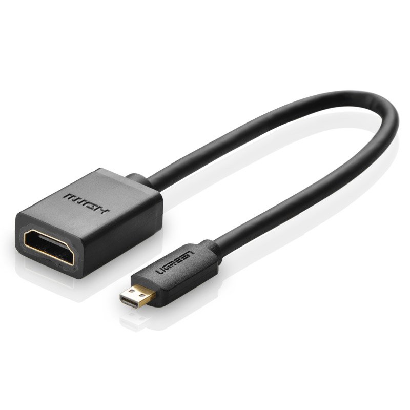 HDMI - micro HDMI -sovitinkaapeli 20 cm musta