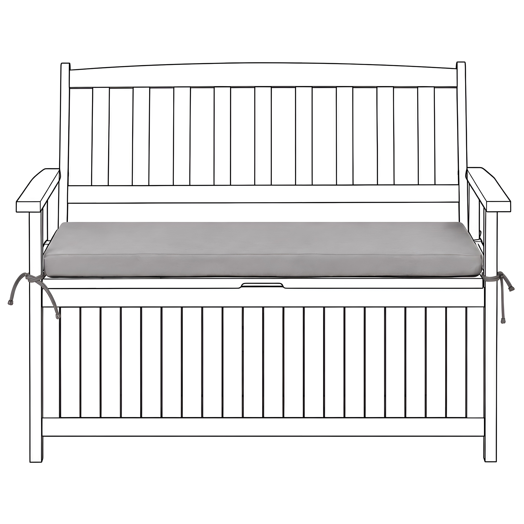 Puutarhapenkin pehmuste SOVANA 108 x 45 cm Harmaa