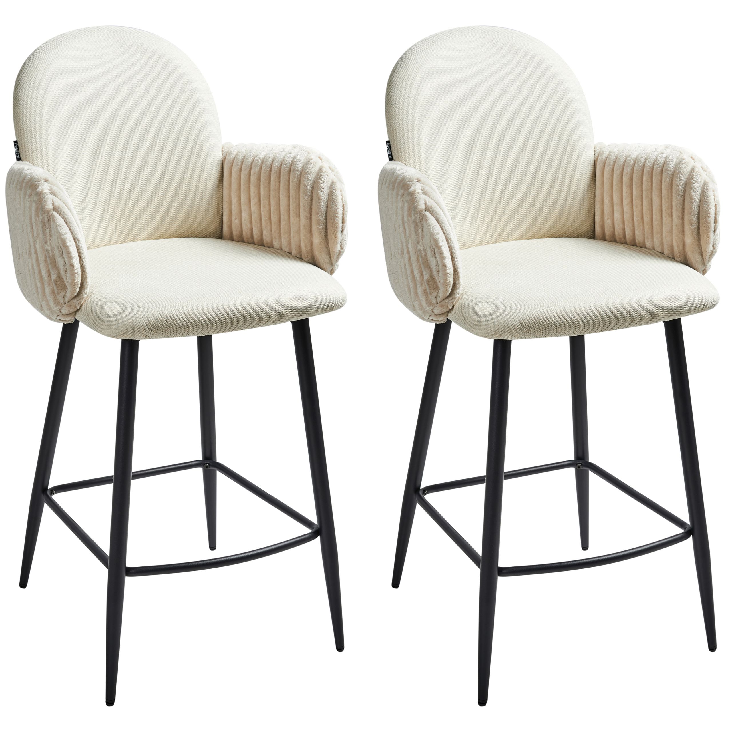 Baarituolisetti 2 kpl AMITY kangas Vaaleanbeige