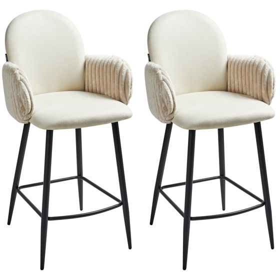 Baarituolisetti 2 kpl AMITY kangas Vaaleanbeige