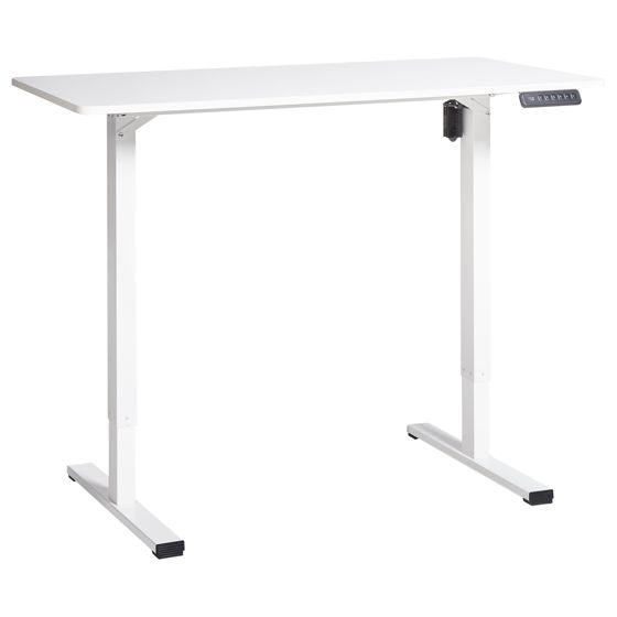 Sähkösäädettävä työpöytä TAVARES Valkoinen 120 cm 60 cm