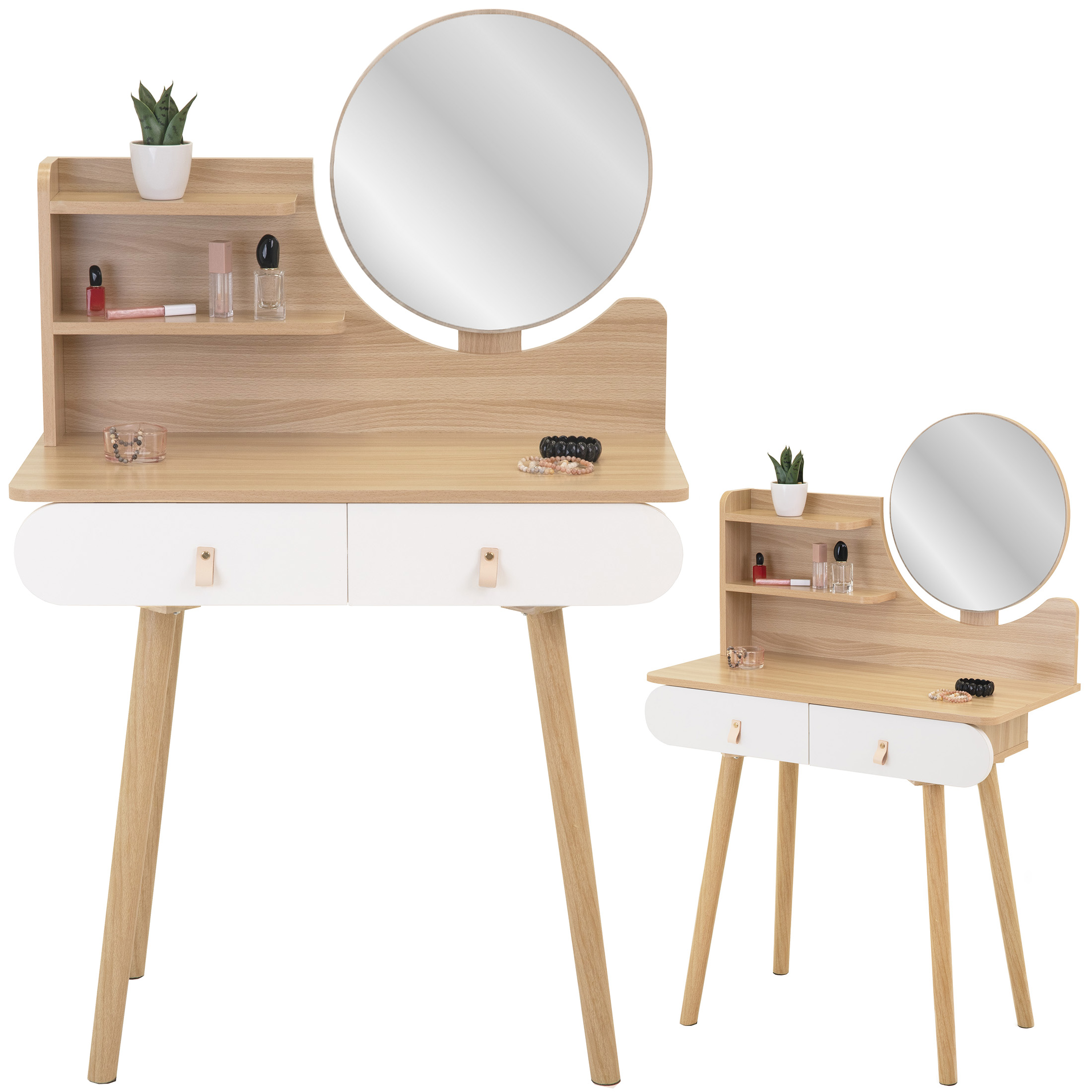 SCANDI-meikkipöytä peilillä, skandinaavista kosmetiikkaa