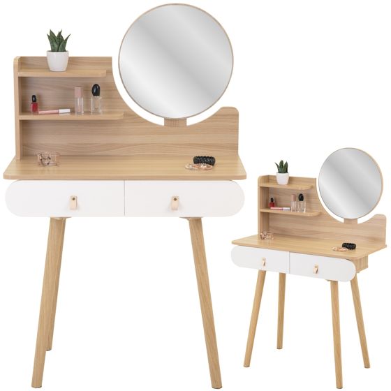 SCANDI-meikkipöytä peilillä, skandinaavista kosmetiikkaa