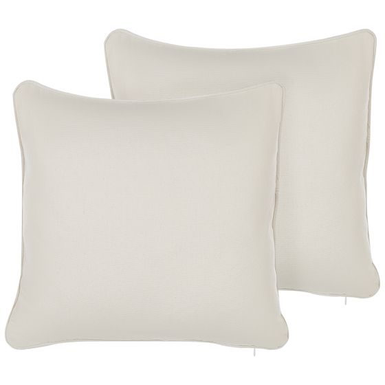 Koristetyynysetti 2 kpl HELIOTROPE 45 x 45 cm Valkoinen Hillitty