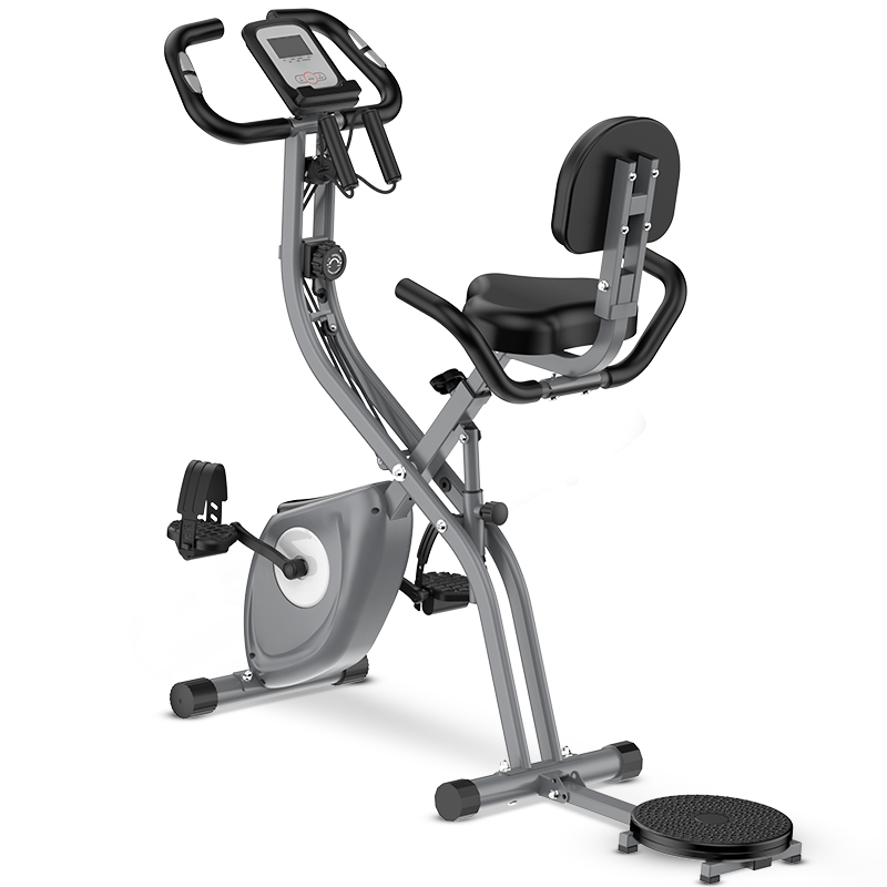 Kokoontaitettava 3 in 1 kuntopyörä LCD näyttö APP yhteys 10 vastustasoa koko kehon harjoitteluun