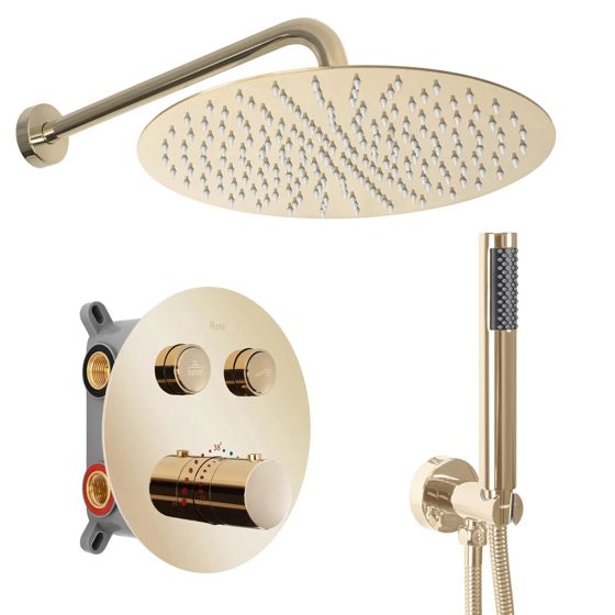 REA upotettava suihkusetti LUNGO THERMOSTAT kulta, 51, 5X30X36, 5CM