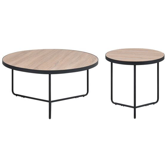 Sohvapöytäsetti 2 kpl MELODY Vaaleanruskea