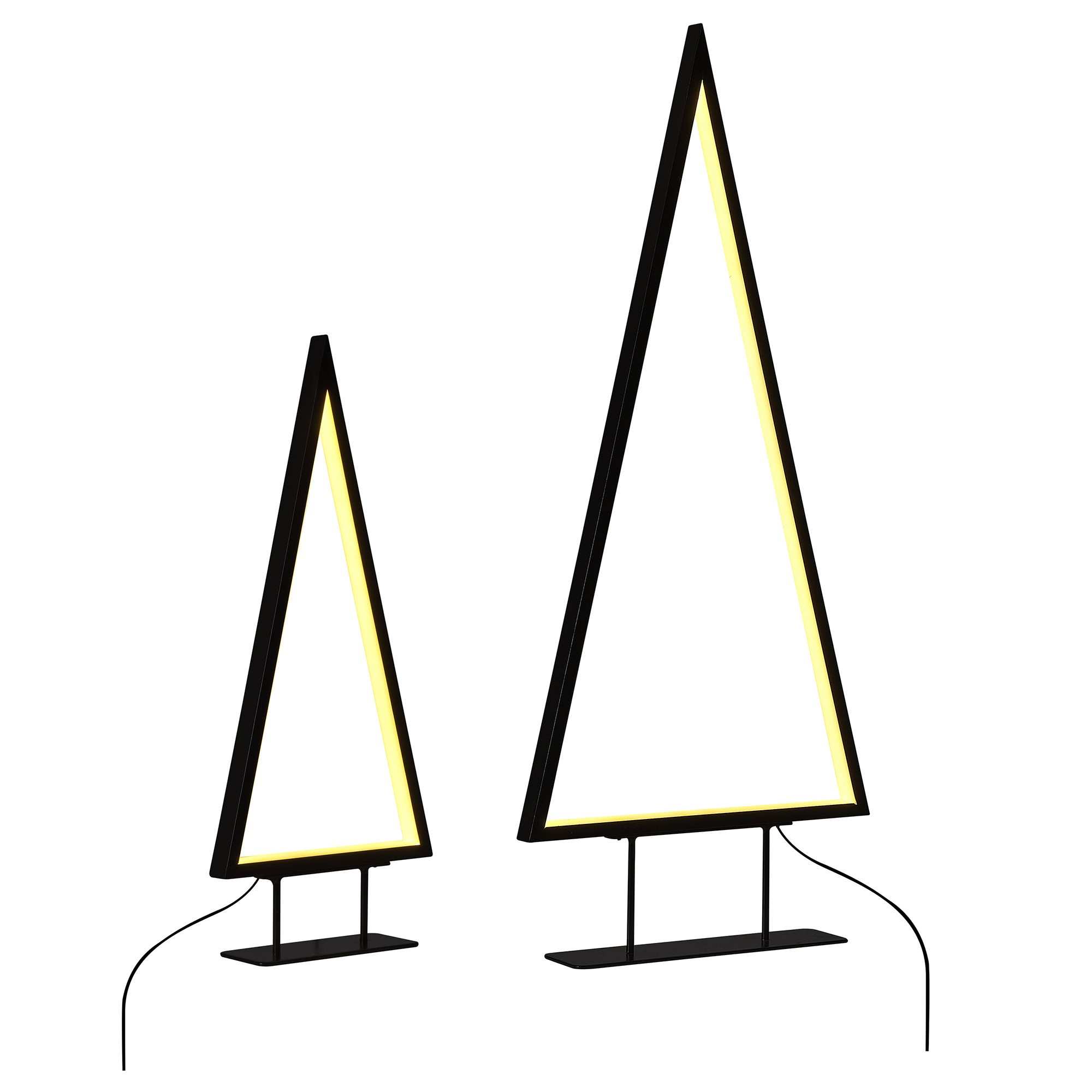 Joulukoriste LED-valo LOPPI Joulukuusi 47/69 cm Musta