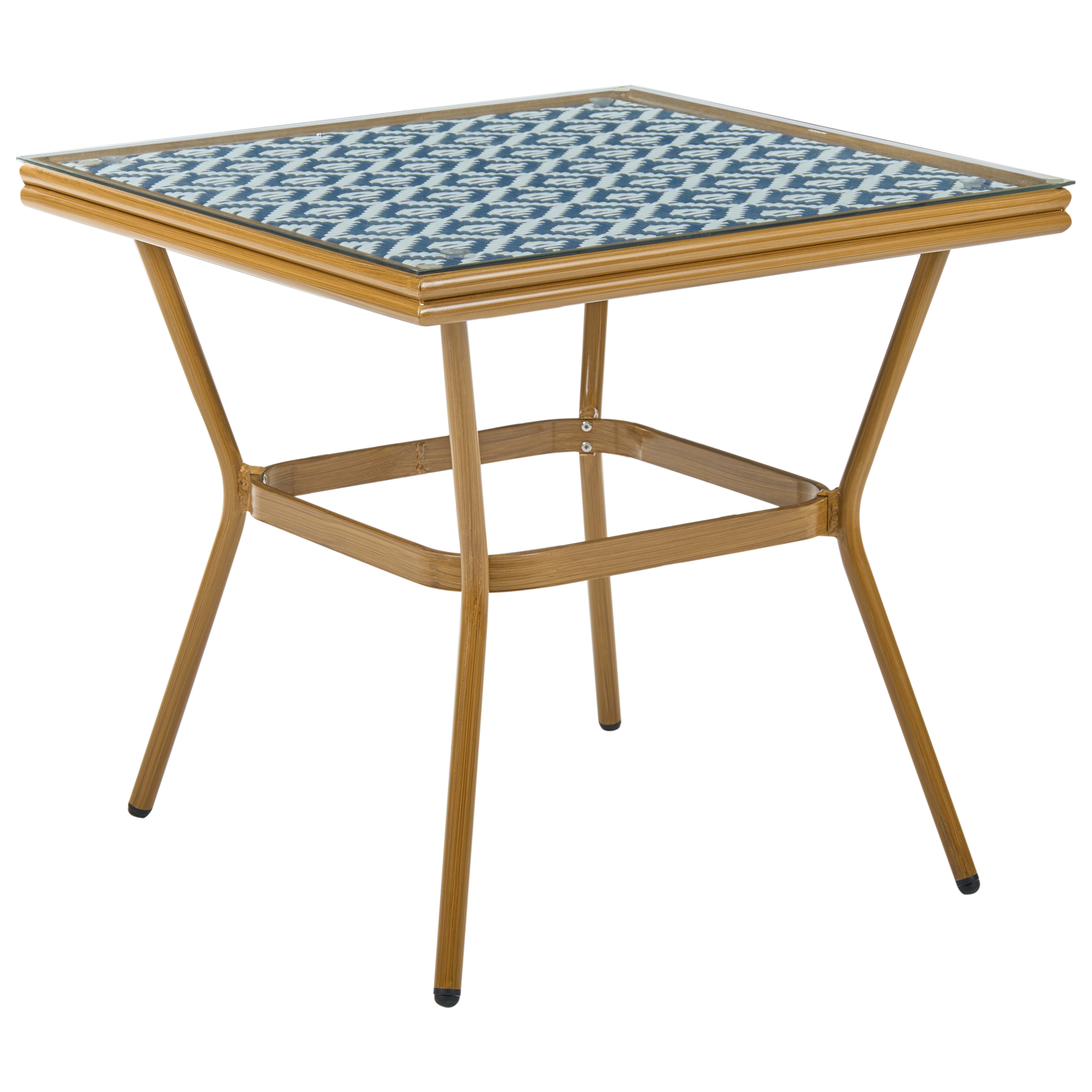 Bistropöytä CASPRI 80 cm 80 cm Polyrottinki Sininen/valkoinen