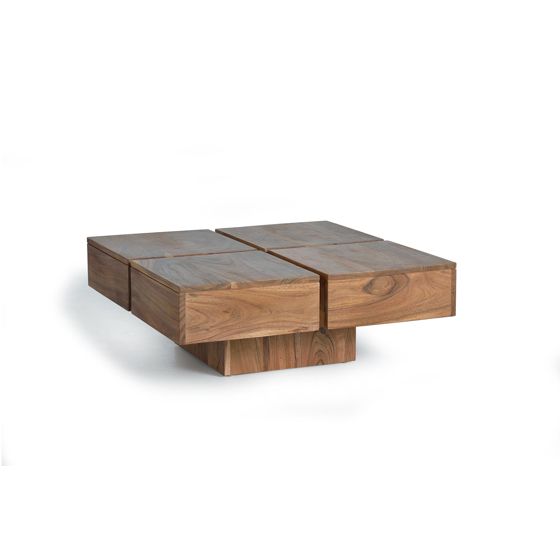 Akaasiapuusta valmistettu design-sohvapöytä