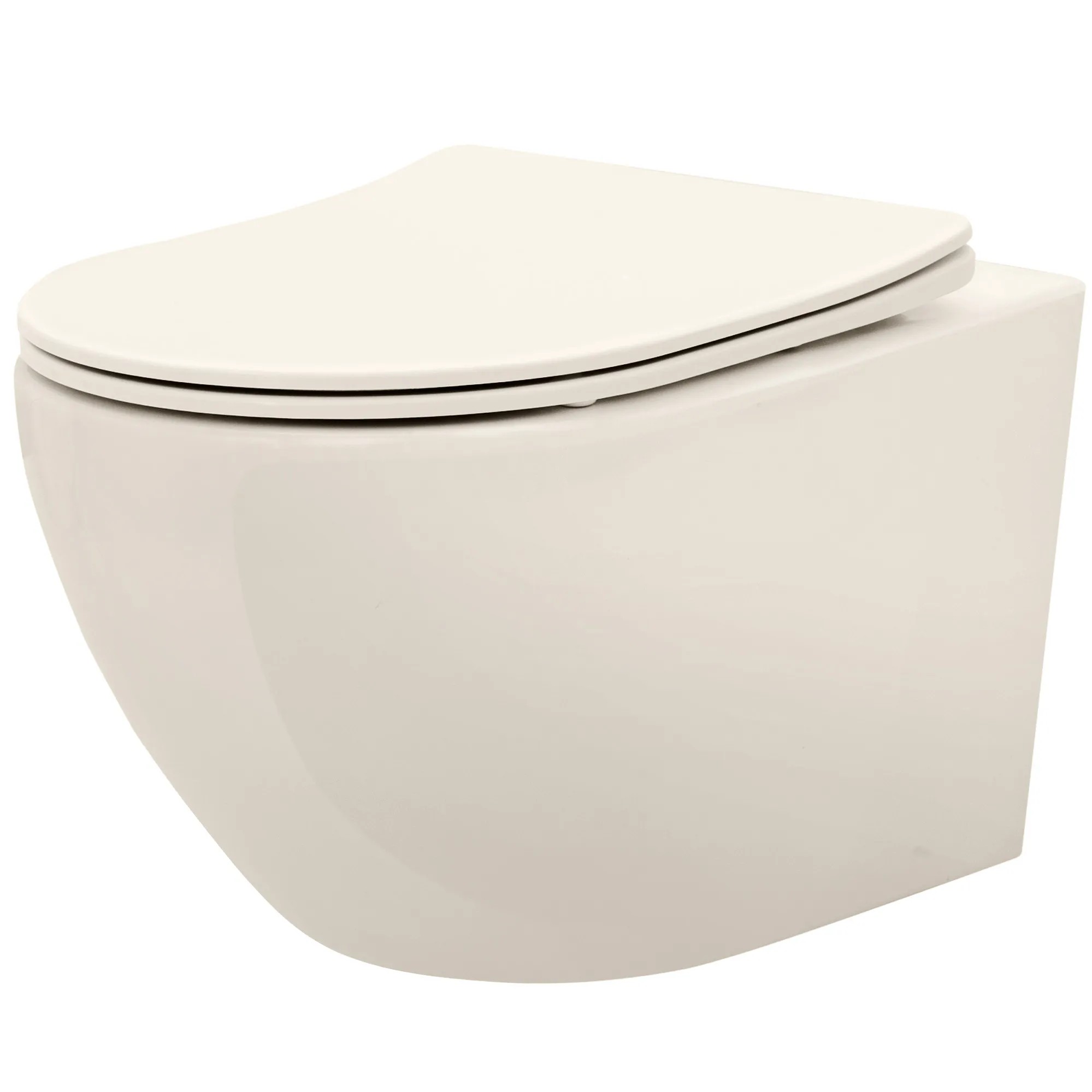 REA Seinä-WC CARLO MINI RIMLESS beige, 49, 5X37X32CM