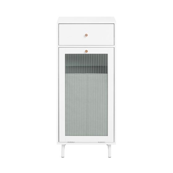 SoBuy Kylpyhuonekaappi ja Pyykkikaappi pyykkikorilla valkoinen BZR116-W