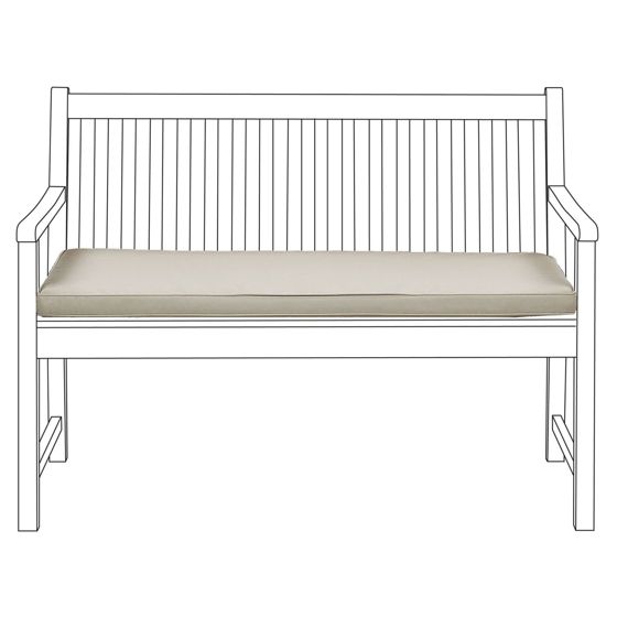 Puutarhapenkin pehmuste VIVARA 112 x 54 cm Beige