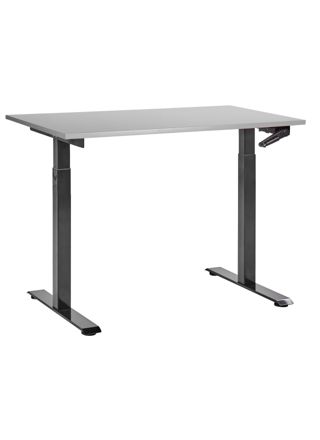 Manuaalisesti säädettävä työpöytä DESTINES Harmaa/musta 120 cm 72 cm