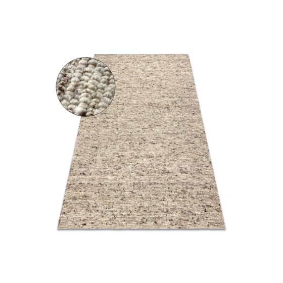NEPAL 2100 sand, beige matto - villainen, kaksipuolinen, luonnollinen 80x150 cm