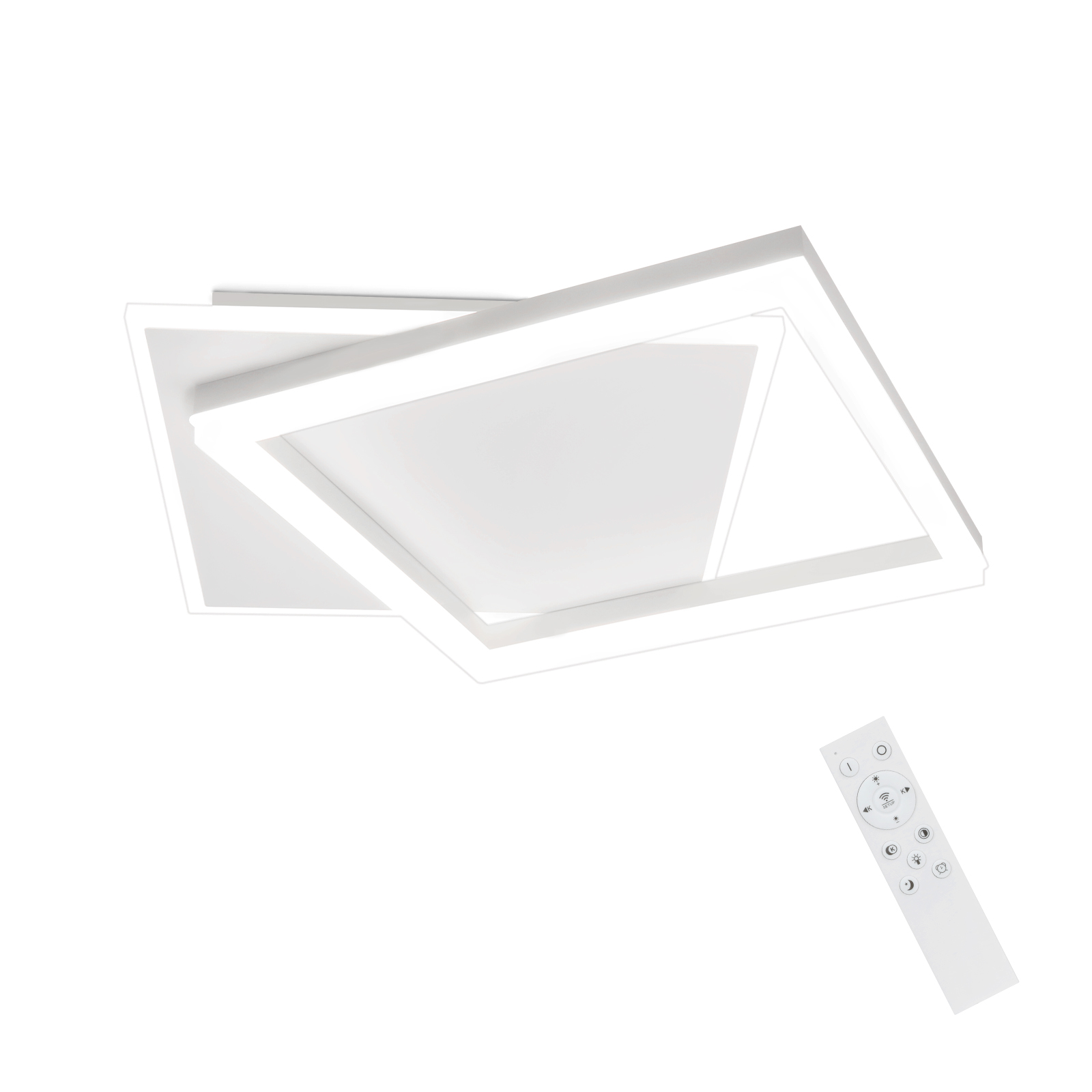 NETTLIFE LED-kattovalaisin olohuoneeseen, makuuhuoneeseen, himmennettävä, kaukosäätimellä, 42 W