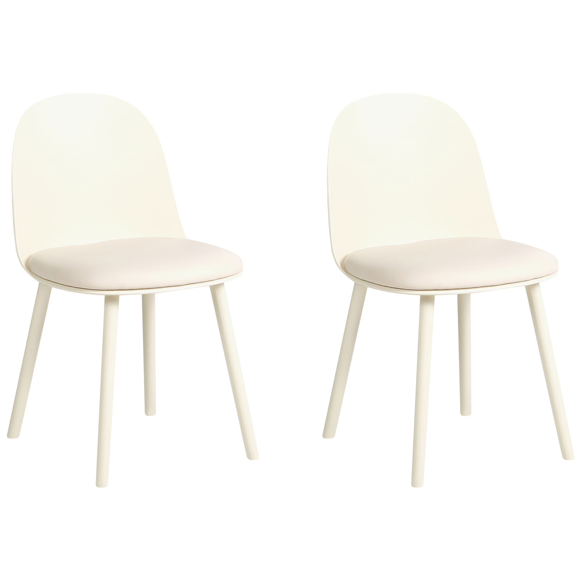 Ruokatuolisetti 2 kpl ANKENY Keinonahka Vaaleanbeige