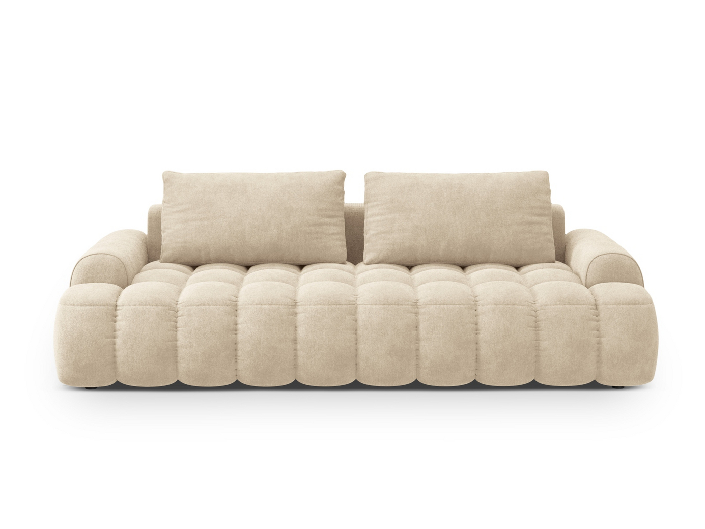 Cosmopolitan Design samettivuodesohva säilytystilalla, "Linz", 4-istuttava, 250 × 100 × 84 cm, Vogue, mustat muovijalat