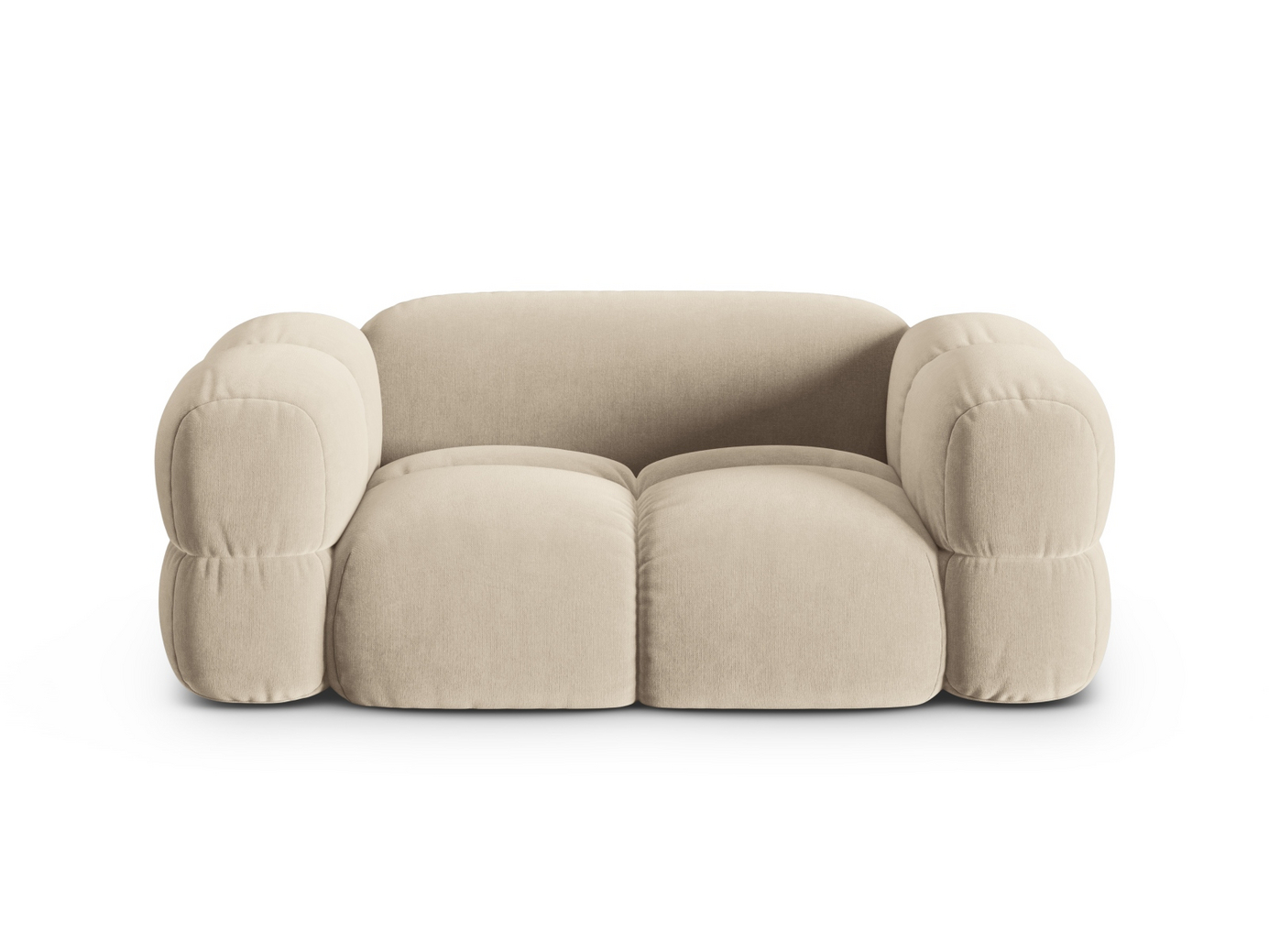 Cosmopolitan Design samettisohva, "Loretto", 2-istuttava, 180 × 100 × 68 cm, Vogue, mustat muovijalat