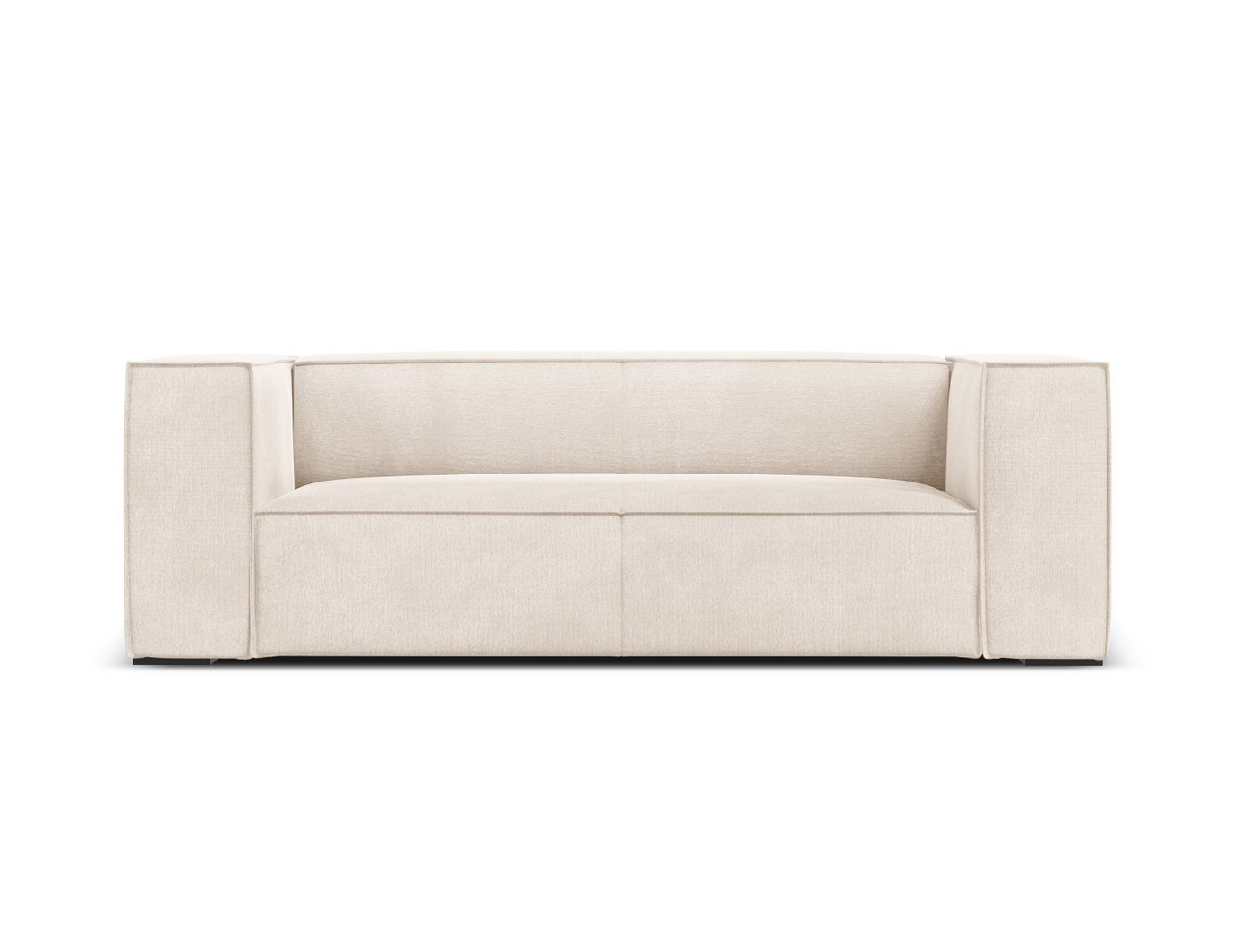 Cosmopolitan Design sohva, "Turin", 2-istuttava, 212 × 100 × 68 cm, Rosario, mustat pyökkijalat