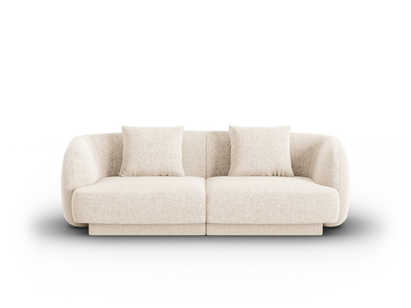 Cosmopolitan Design sohva, "Tulum", 2-istuttava, 180 × 90 × 70 cm, Haga, mustat muovijalat