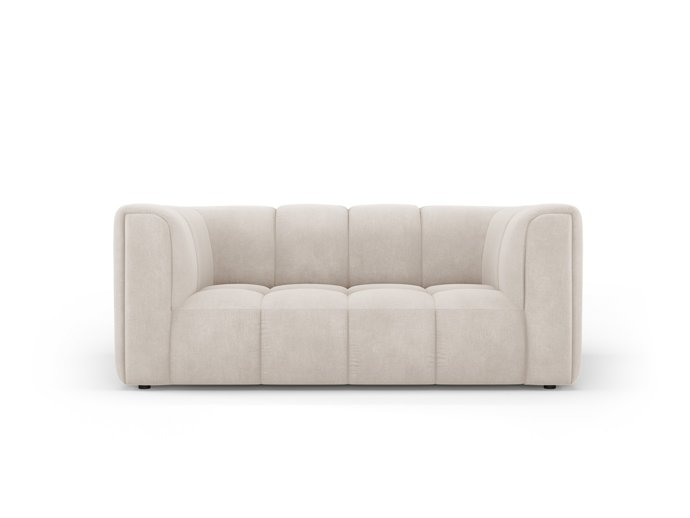 Cosmopolitan Design sohva, "Moritz", 2-istuttava, 166 × 96 × 70 cm, Rebel, mustat muovijalat