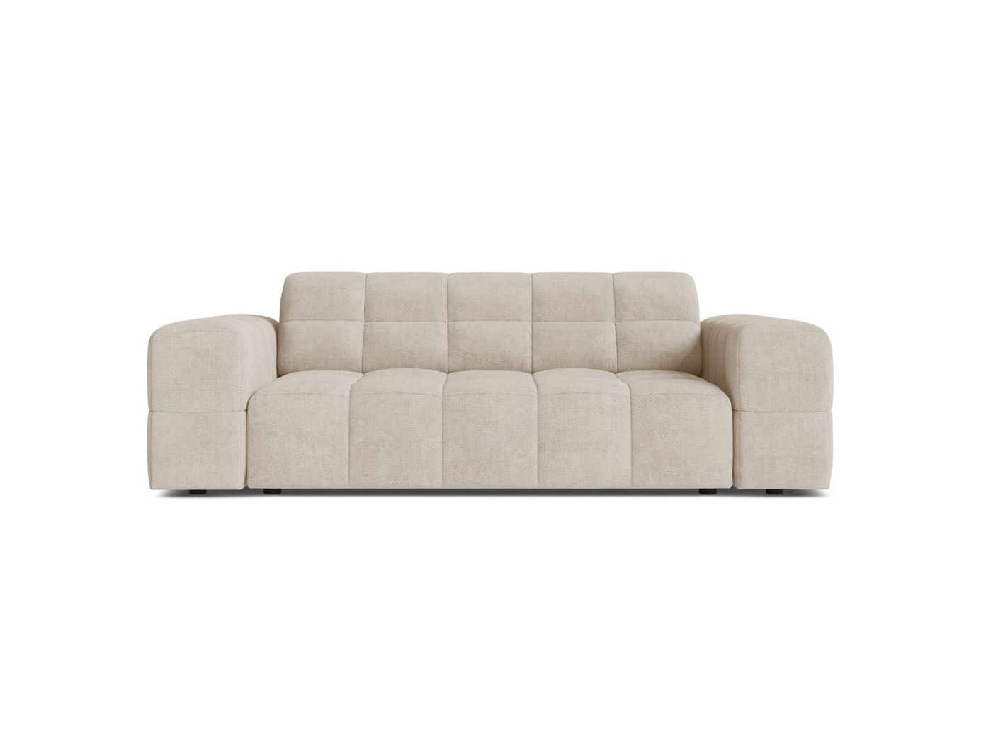 Cosmopolitan Design sohva, "Chicago", 2-istuttava, 178 × 102 × 78 cm, Eden 10, mustat muovijalat