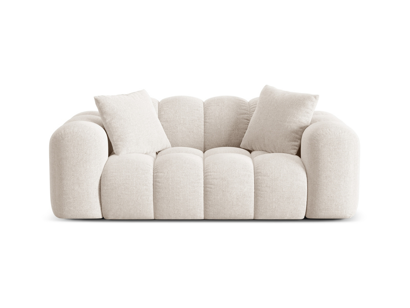 Cosmopolitan Design sohva, "Treno", 2-istuttava, 180 × 94 × 70 cm, Eden 10, mustat muovijalat