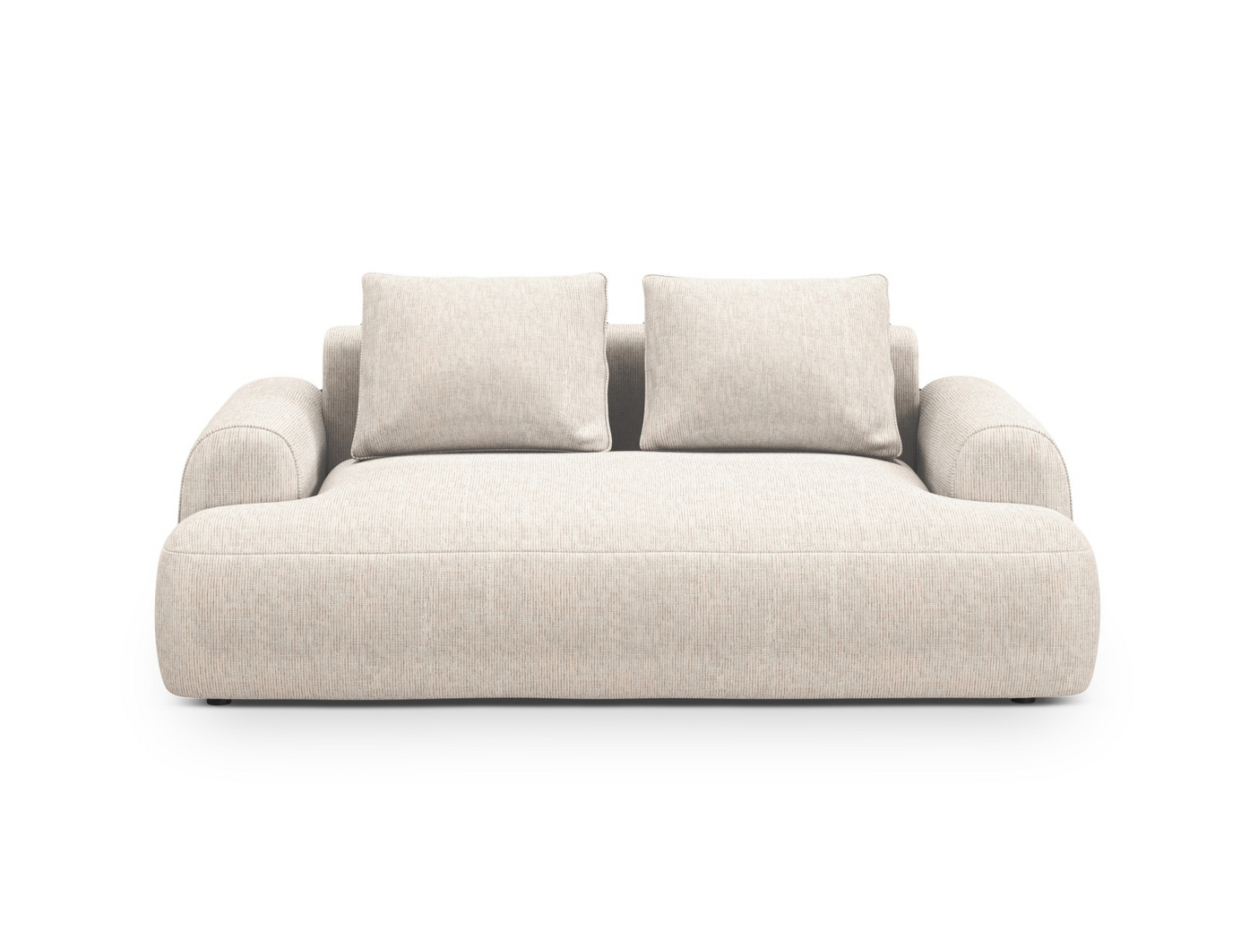Cosmopolitan Design sohva, "Calma", 2-istuttava, 175 × 100 × 84 cm, Baltimore, mustat muovijalat