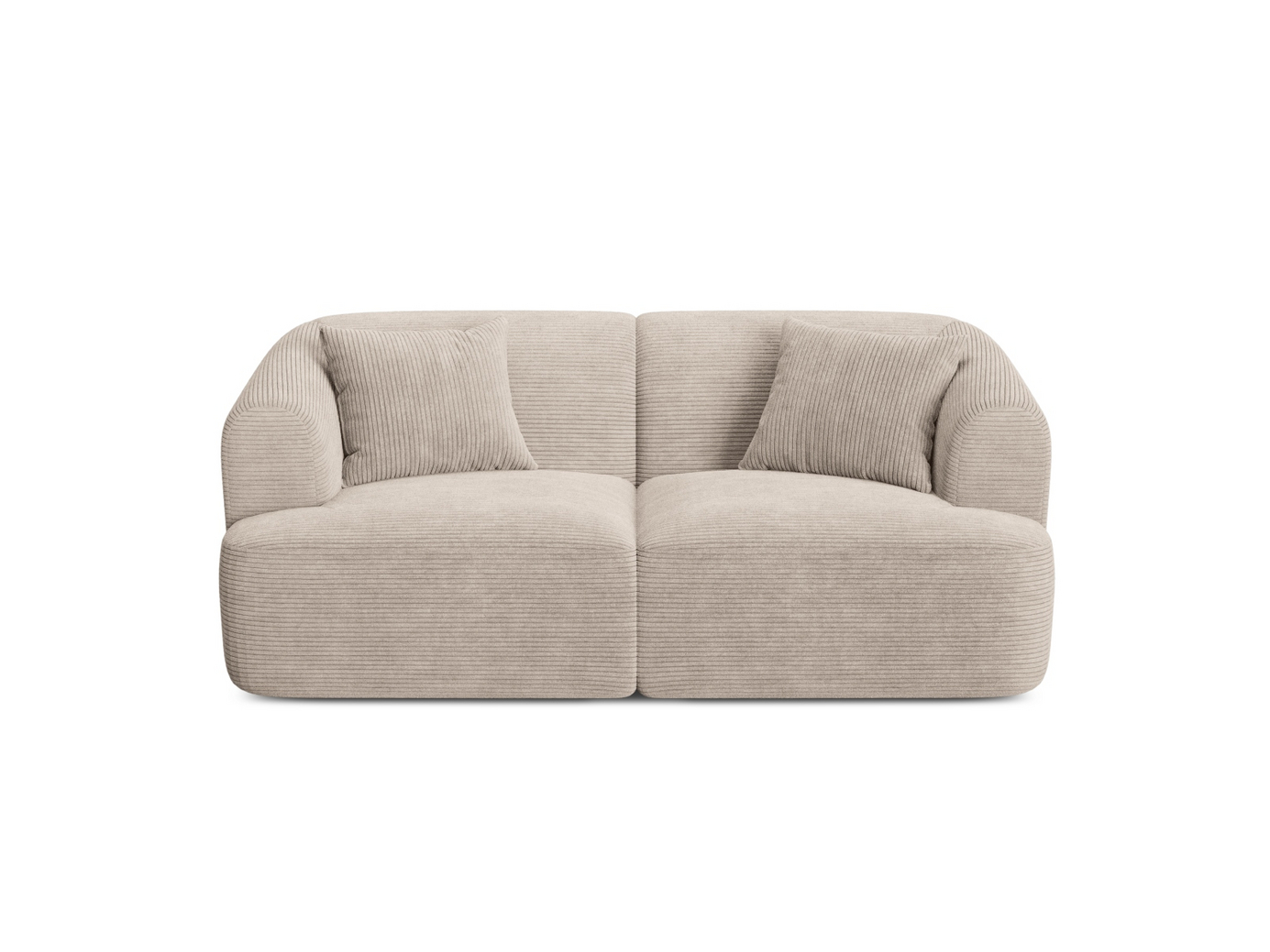 Cosmopolitan Design moduulisohva, "Campi", 2-istuttava, 180 × 90 × 70 cm, Lincoln, mustat muovijalat