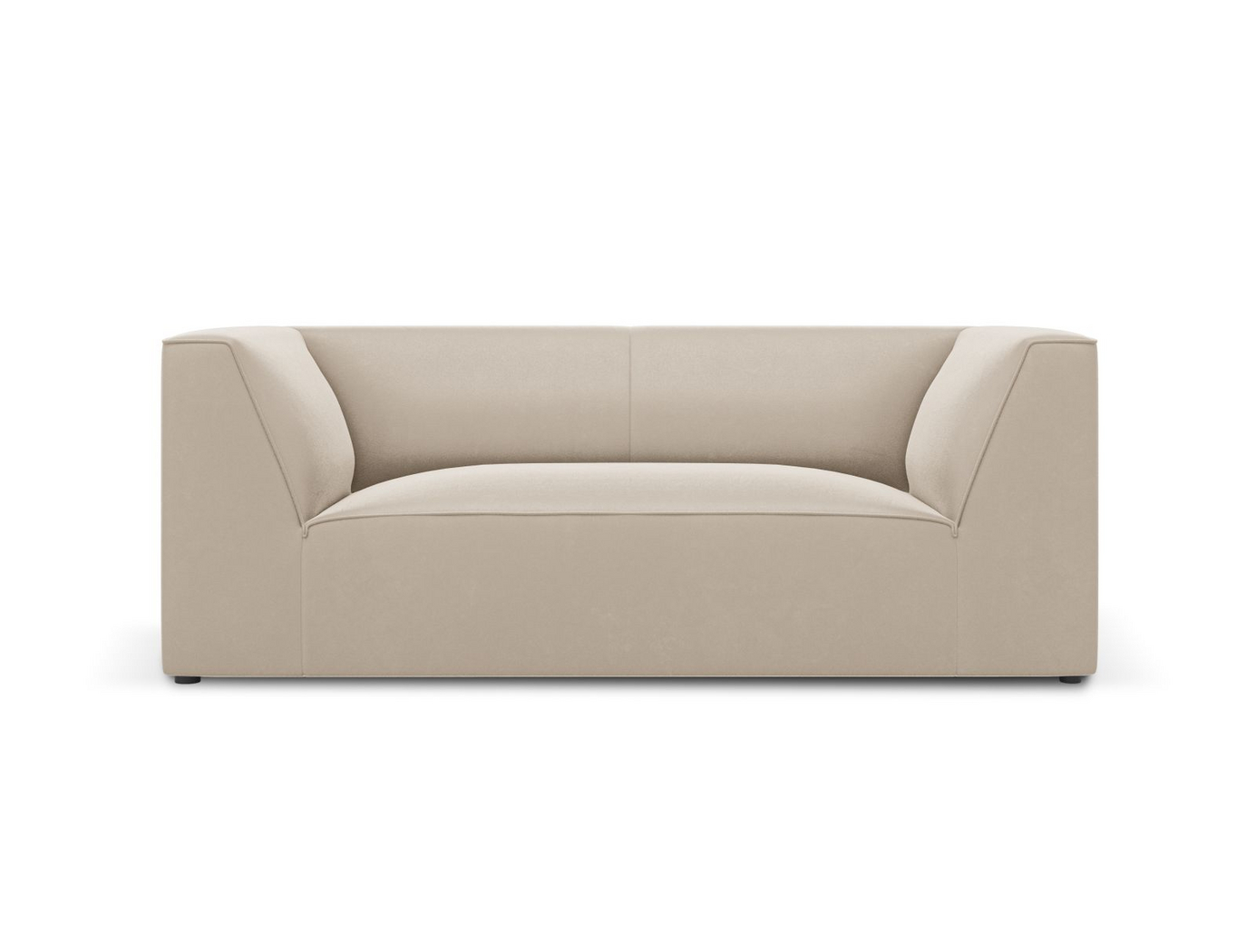 Cosmopolitan Design samettisohva, "Siena", 2-istuttava, 174 × 92 × 69 cm, Salvador, mustat muovijalat