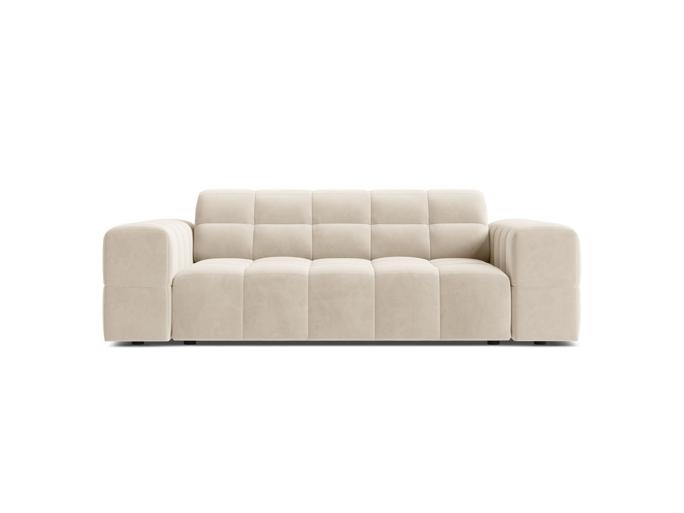Cosmopolitan Design samettisohva, "Chicago", 2-istuttava, 178 × 102 × 78 cm, Bluvel, mustat muovijalat