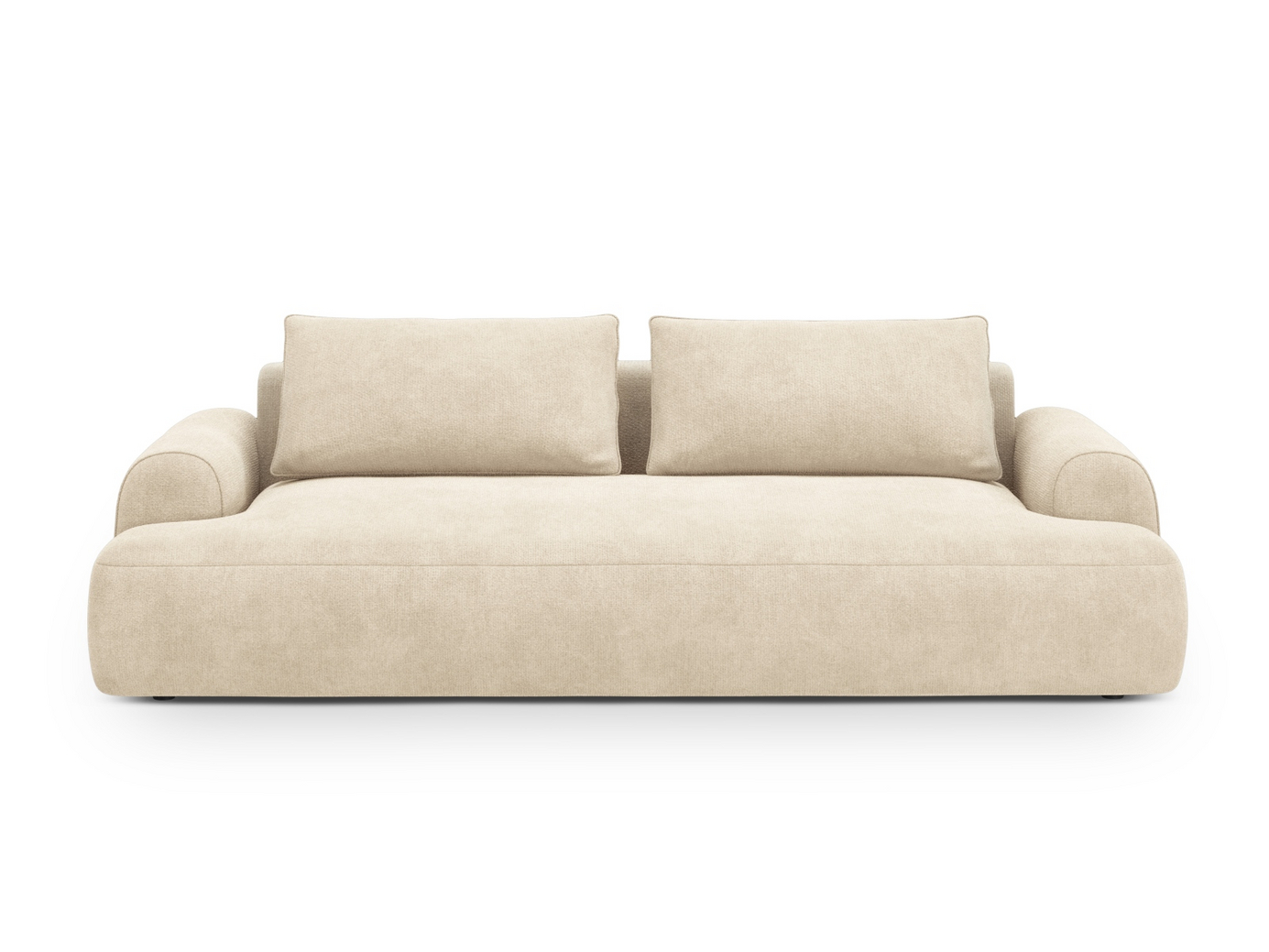 Cosmopolitan Design samettisohva, "Calma", 3-istuttava, 200 × 100 × 84 cm, Vogue, mustat muovijalat
