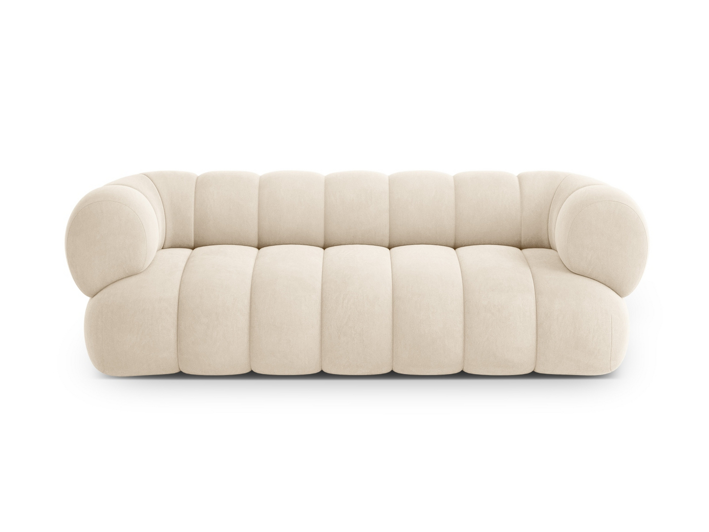 Cosmopolitan Design samettisohva, "Koge", 3-istuttava, 210 × 95 × 70 cm, Vogue, mustat muovijalat