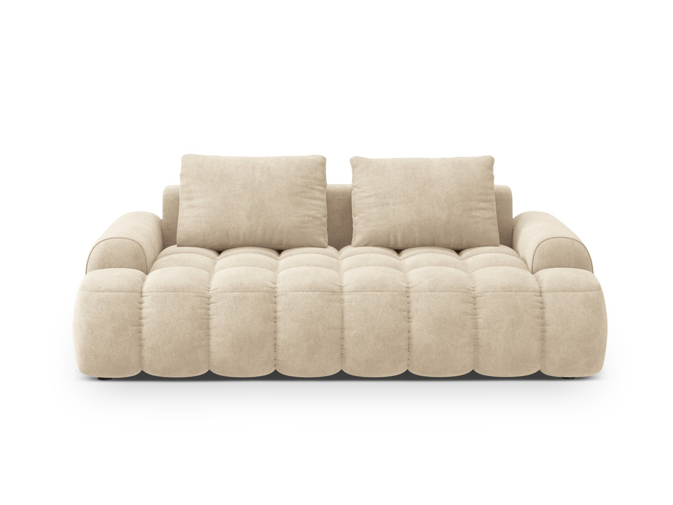 Cosmopolitan Design samettisohva, "Linz", 3-istuttava, 200 × 100 × 84 cm, Vogue, mustat muovijalat