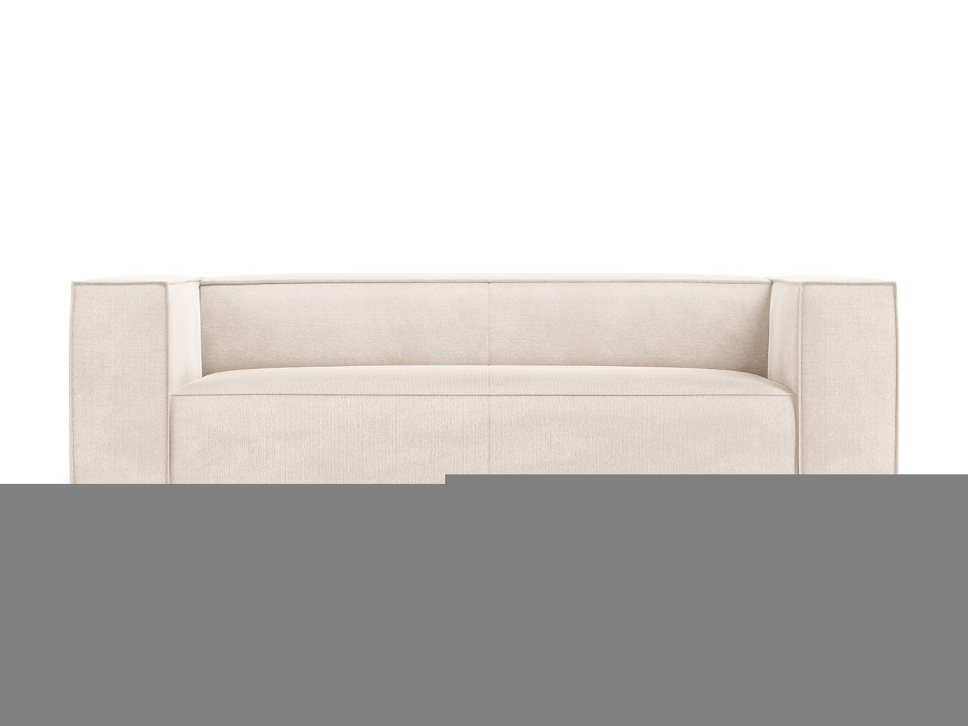 Cosmopolitan Design sohva, "Turin", 3-istuttava, 227 × 100 × 68 cm, Rosario, mustat pyökkijalat