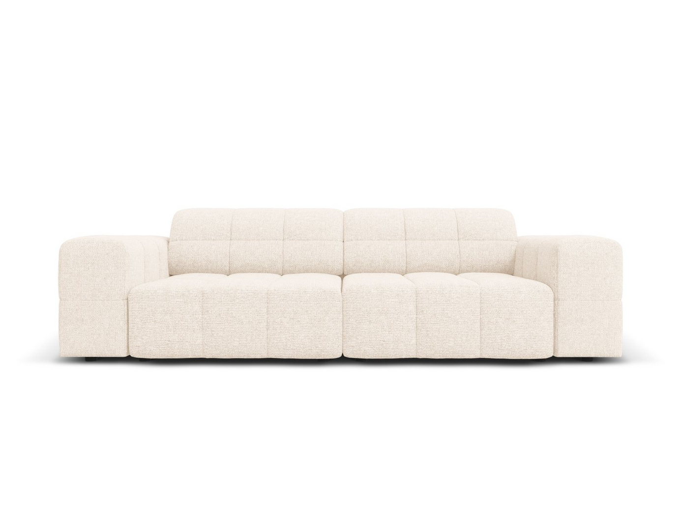 Cosmopolitan Design sohva, "Chicago", 3-istuttava, 212 × 102 × 78 cm, Haga, mustat muovijalat