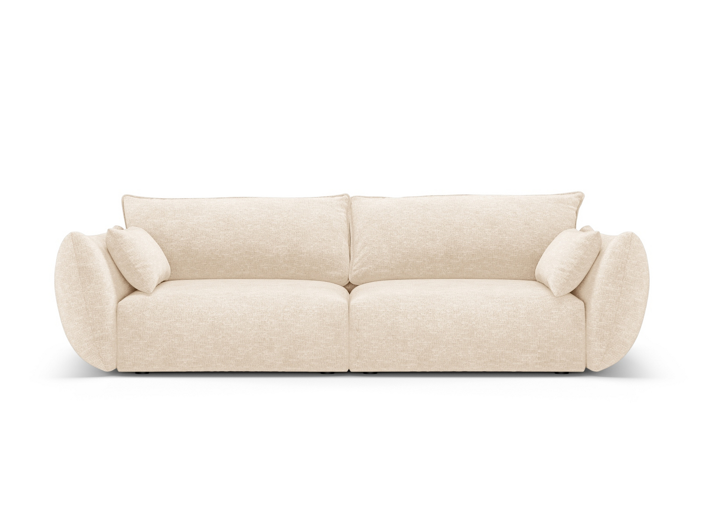 Cosmopolitan Design sohva, "Matera", 3-istuttava, 208 × 110 × 85 cm, Haga, mustat muovijalat