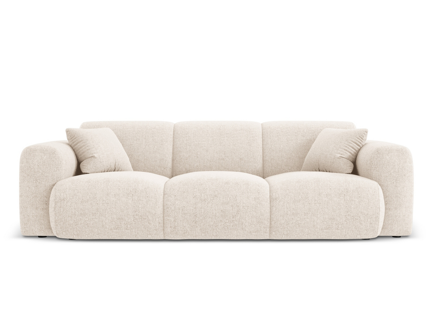 Cosmopolitan Design sohva, "Nolio", 3-istuttava, 235 × 95 × 72 cm, Haga, mustat muovijalat