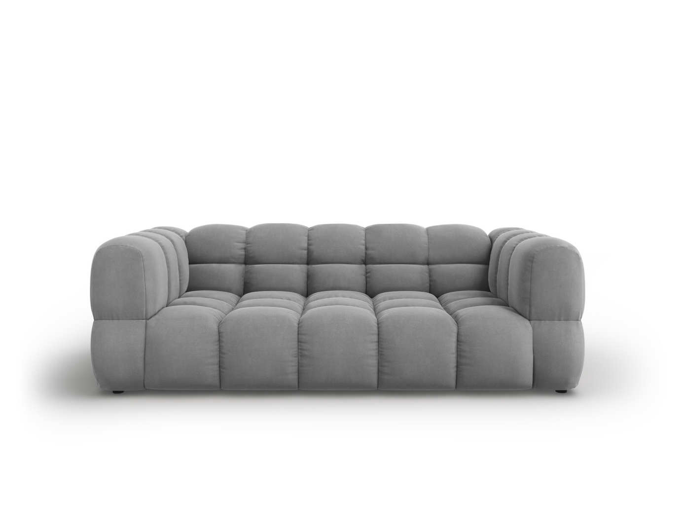 Cosmopolitan Design samettisohva, "Sky", 3-istuttava, 214 × 102 × 70 cm, Casino, mustat muovijalat