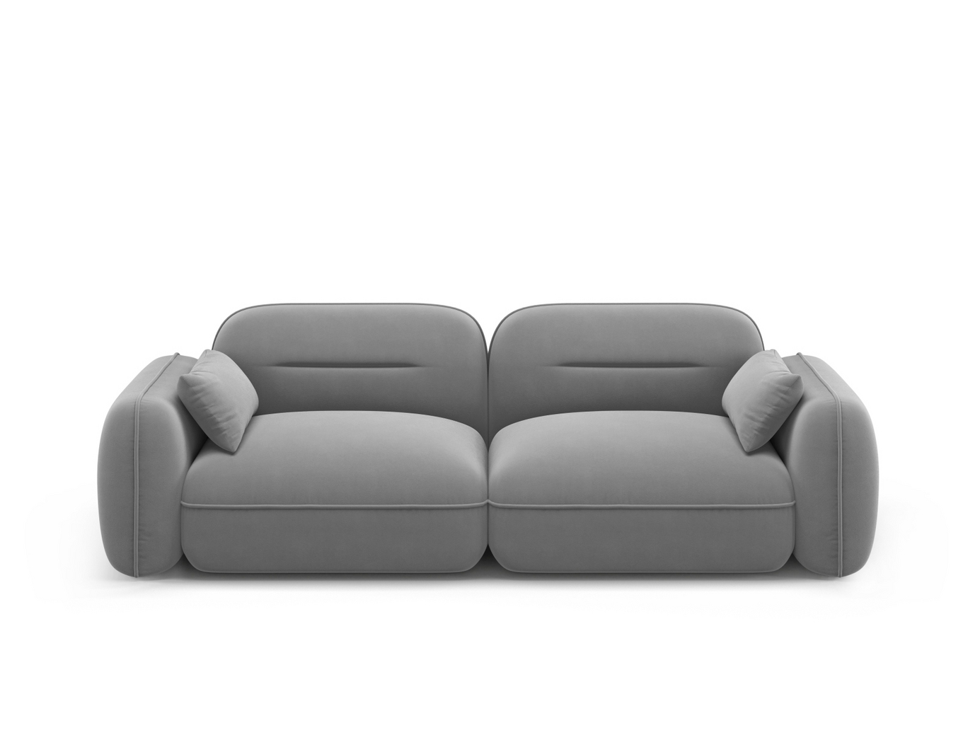 Cosmopolitan Design samettimoduulisohva, "Sydney", 3-istuttava, 230 × 90 × 70 cm, Casino, mustat muovijalat