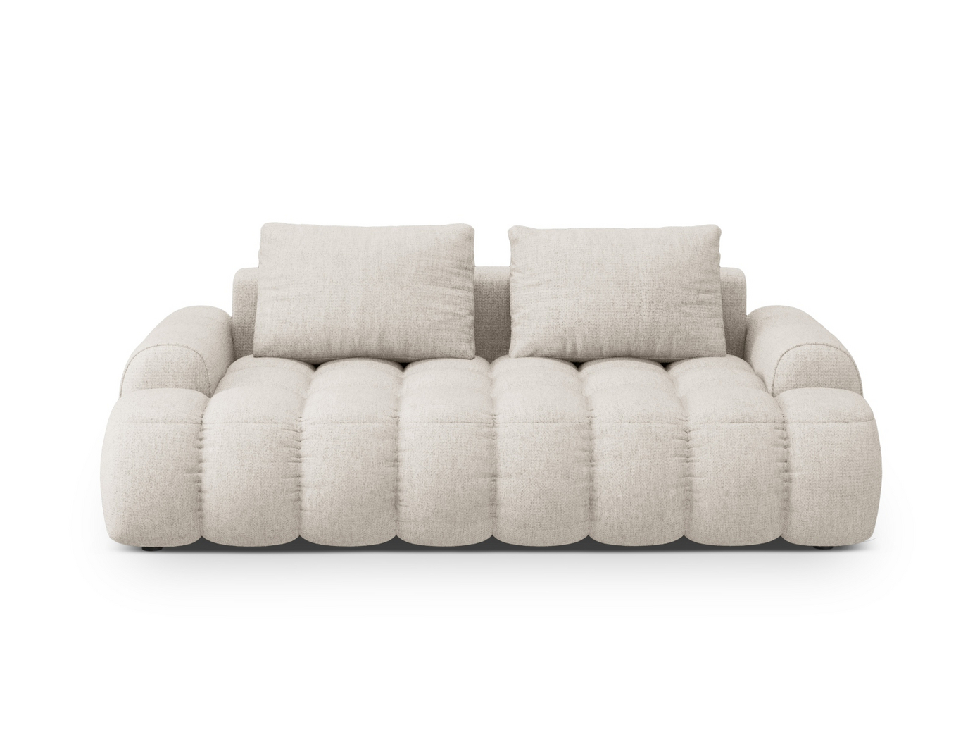 Cosmopolitan Design sohva, "Linz", 3-istuttava, 200 × 100 × 84 cm, Sorella, mustat muovijalat