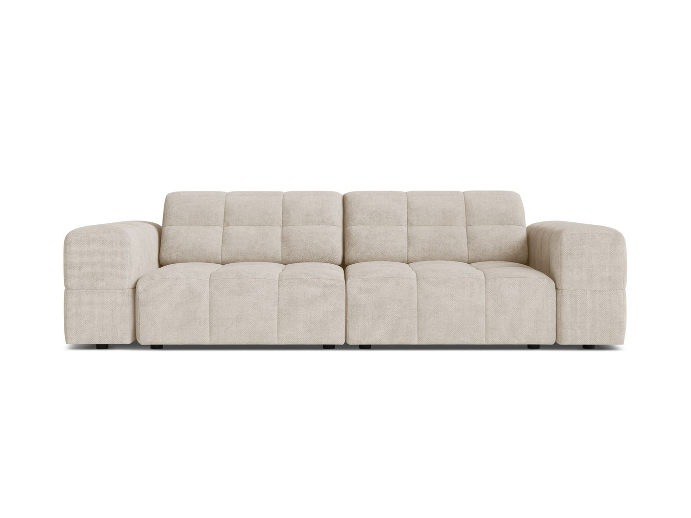Cosmopolitan Design sohva, "Chicago", 3-istuttava, 212 × 102 × 78 cm, Eden 10, mustat muovijalat