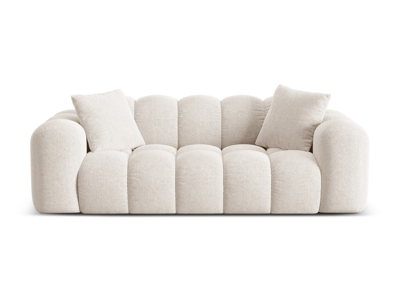 Cosmopolitan Design sohva, "Treno", 3-istuttava, 210 × 94 × 70 cm, Eden 10, mustat muovijalat